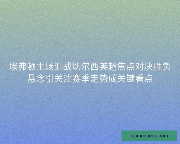 埃弗顿主场迎战切尔西英超焦点对决胜负悬念引关注赛季走势成关键看点