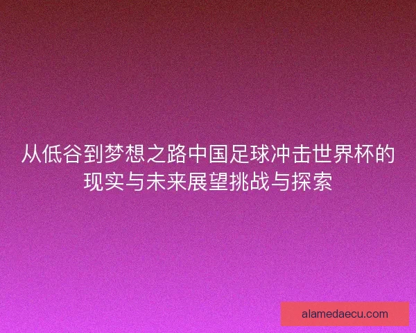 从低谷到梦想之路中国足球冲击世界杯的现实与未来展望挑战与探索 从低谷到梦想之路中国足球冲击世界杯的现实与未来展望挑战与探索